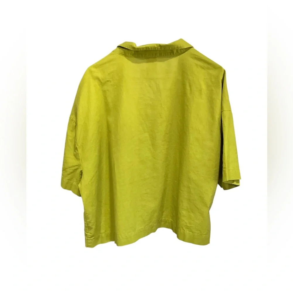 Lucy & Yak Lime Green Wide Leg Alfie Shirt and Freddie Trousers Set XL - Picture 7 of 10